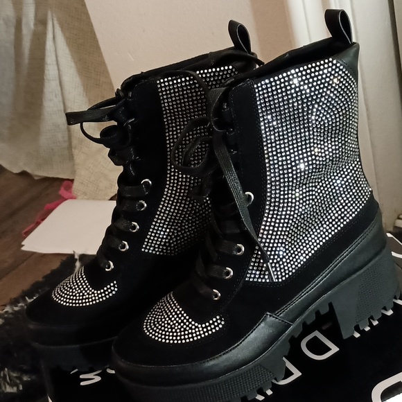 Black Rhinestone Booties - Picture 3 of 5
